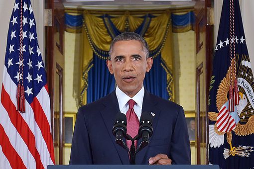 Escalation: President Barack Obama ordered the strikes yesterday Barack Obama