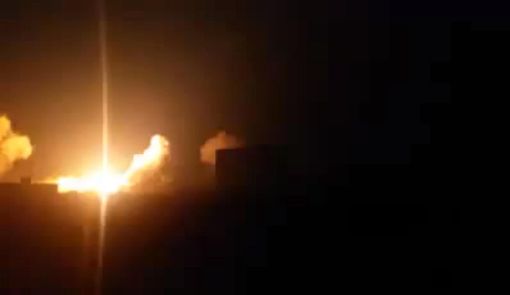 Targets: Missile strikes on ISIS bases in Syria Grabs from unverified footage which appears to show the US air strikes on Islamic State bases in the city of of Raqqa in Syria last night