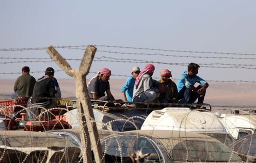 Displaced: Civil war in Syria has made thousands homeless (file picture)
